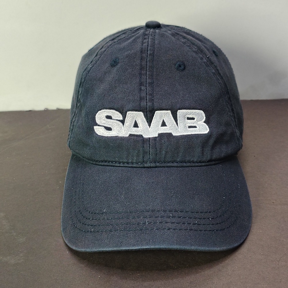 SAAB Forever Embroidered Baseball Cap Navy Blue Adjustable Hat Cap America